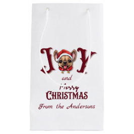 God jul Joy Cute Fransk Bulldog holly