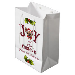 God jul Joy Cute Fransk Bulldog holly
