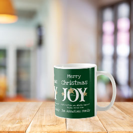 God jul Joy, "En gåva åt dig", rustik Chic Kaffemugg