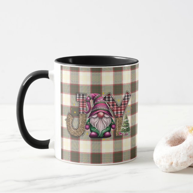 God jul Joy Nordic Gnome Play Girly Mugg (Med munk)