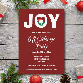 God jul Joy Secret Santa Gift Exchange Party Inbjudningar