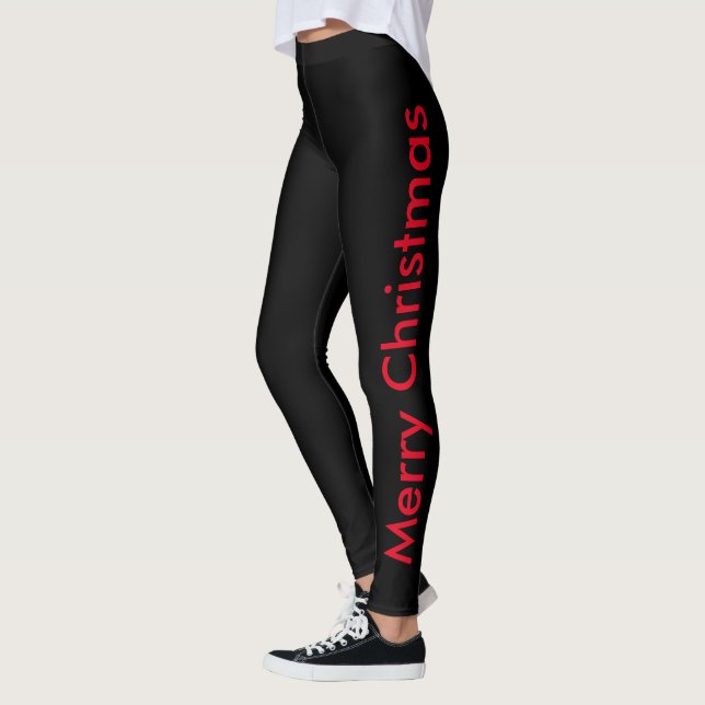 God jul Joy till World Black Leggings (Vänster)
