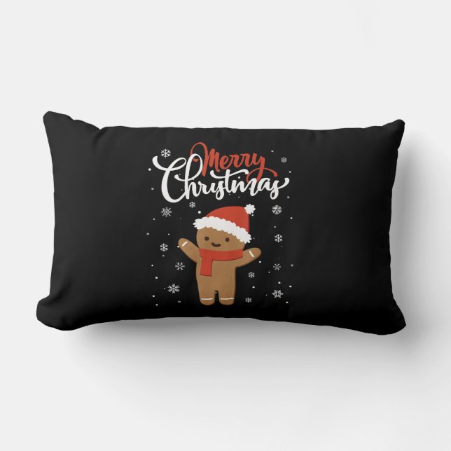 God jul | Jristmas-cookie Lumbarkudde (Framsida)