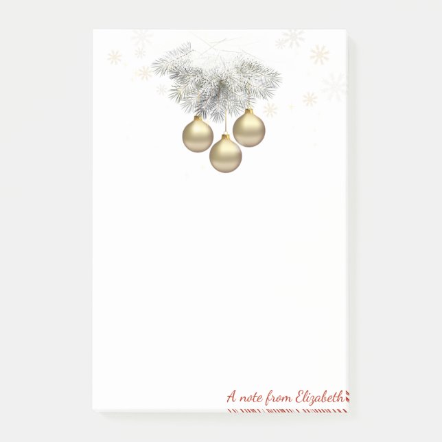 God jul,Jul-Bollar-Personlig Post-it Block (Framsida)