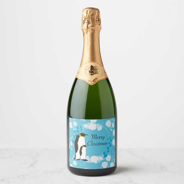 god jul, jul,pingvin,blommor,blå, (Framsida)