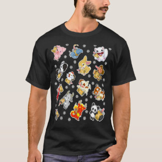 God jul Julafton Boba Bubble Tea Chinese Zodia T Shirt