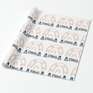 God jul Julafton Boho Rainbow Gift Wrapping Pa Presentpapper