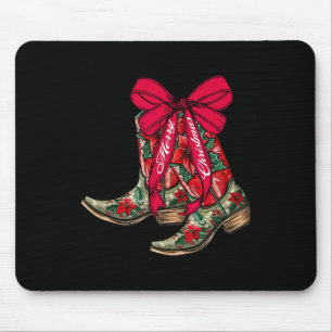 God jul Julafton Cowboy Boots Coquette Bow Paj Musmatta