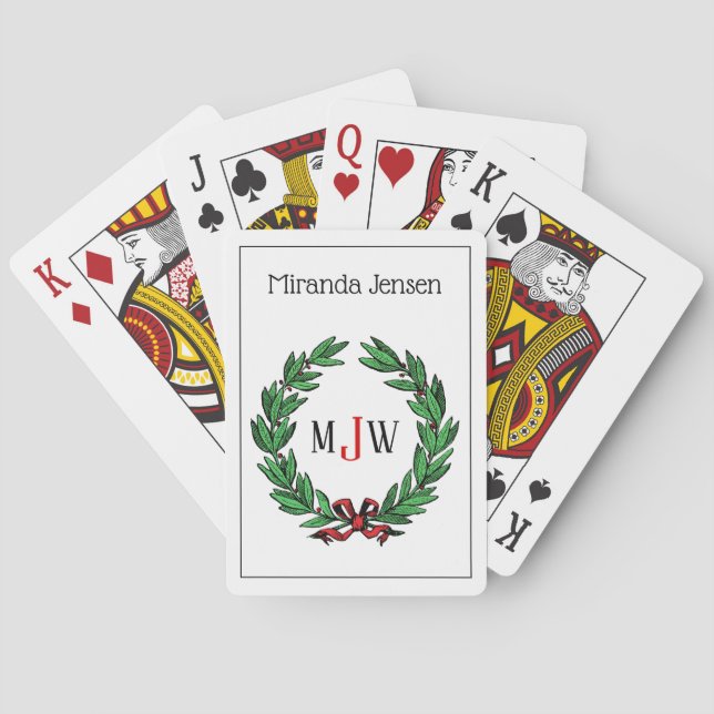 God jul, Julafton Holly Wandeandogram Spel Kort (Baksidan)