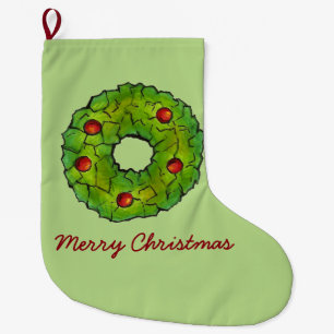 God jul Julafton Holly Wandeans Helgdag Cookie Stor Julstrumpa