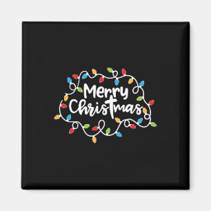 God jul Julafton Ljus Pajamas Family Matchin Magnet