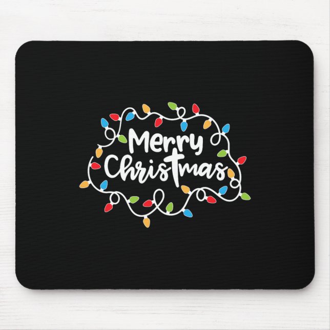 God jul Julafton Ljus Pajamas Family Matchin Musmatta (Framsidan)