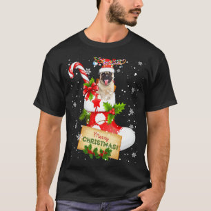 God jul Julafton Ljus Santa Reindeer Pug in T Shirt