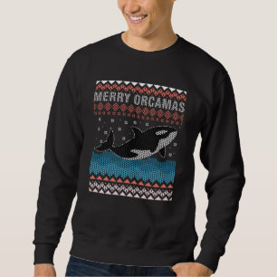 God jul, Julafton Orca Killer Whale Lång Ärmad Tröja
