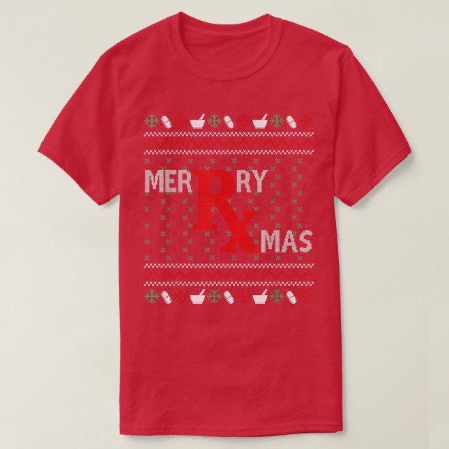 God jul julapotekare Ugly Pharmacy Tec T Shirt (Design framsida)