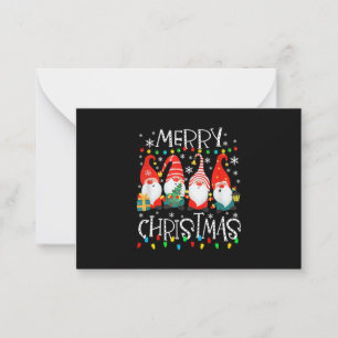 God Jul Julbelysning Matchande Gnome Anteckningskort