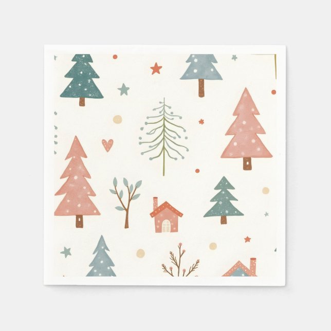 God jul! Julblöjor. Pappersservett (Framsidan)