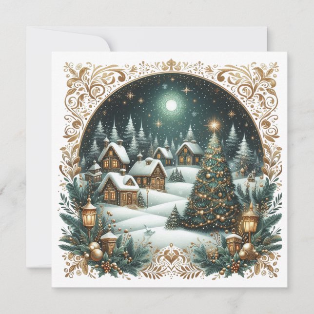 God jul & julby  Personlig Julkort (Framsida)
