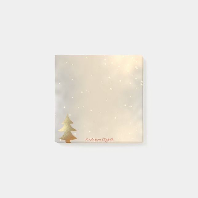 God Jul,Juldflygande Träd -Personlig Post-it Block (Framsida)
