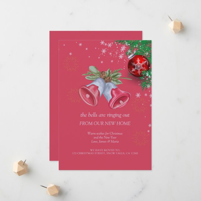 God jul Julfest Ny Flytta hemma Meddelande (Fram/Back In Situ)