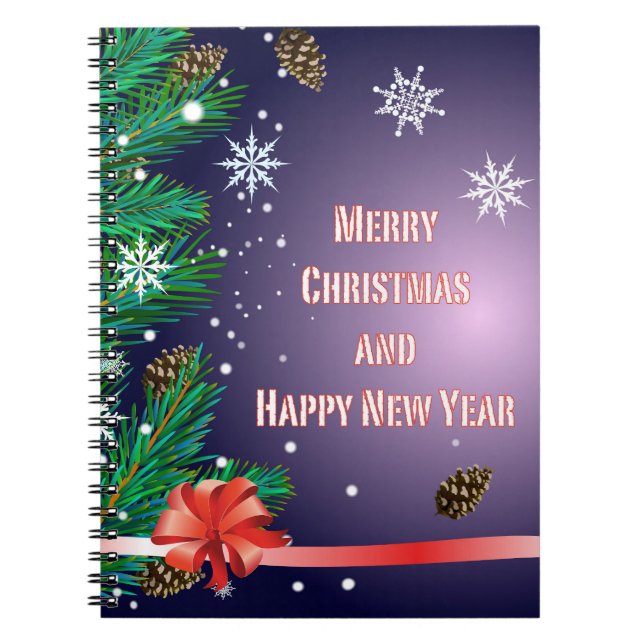 God jul! Julgran, Amerikanska stil Anteckningsbok (Framsidan)