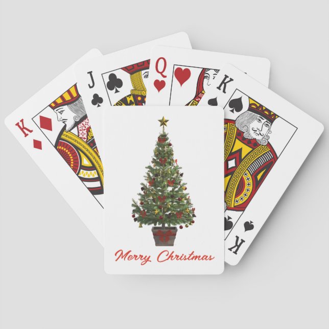 God jul. Julgran Casinokort (Baksidan)