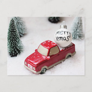 God jul,Julgran,God jul auto Helg Vykort