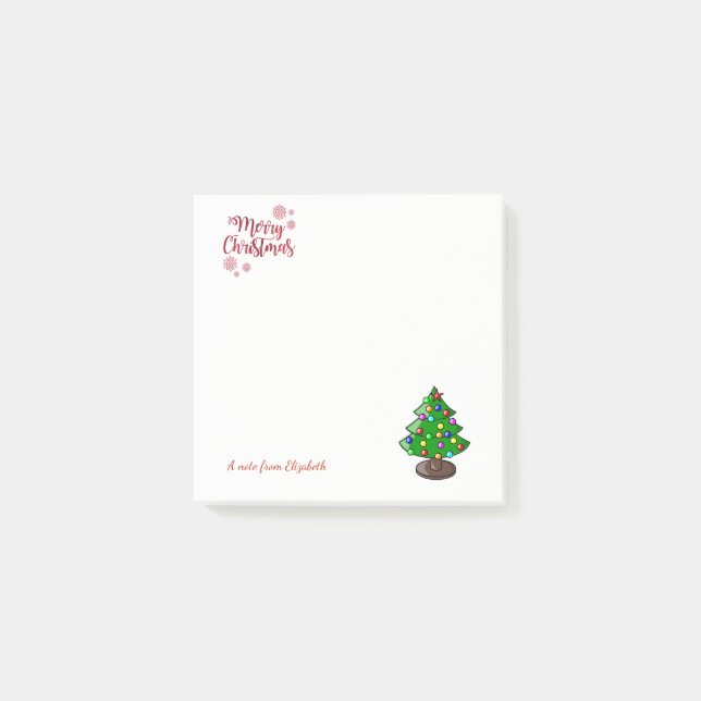 God Jul, Julgran-Personlig Post-it Block (Framsida)