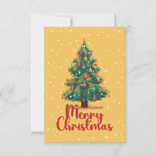 God jul, julgran, snö, högtid OSA kort
