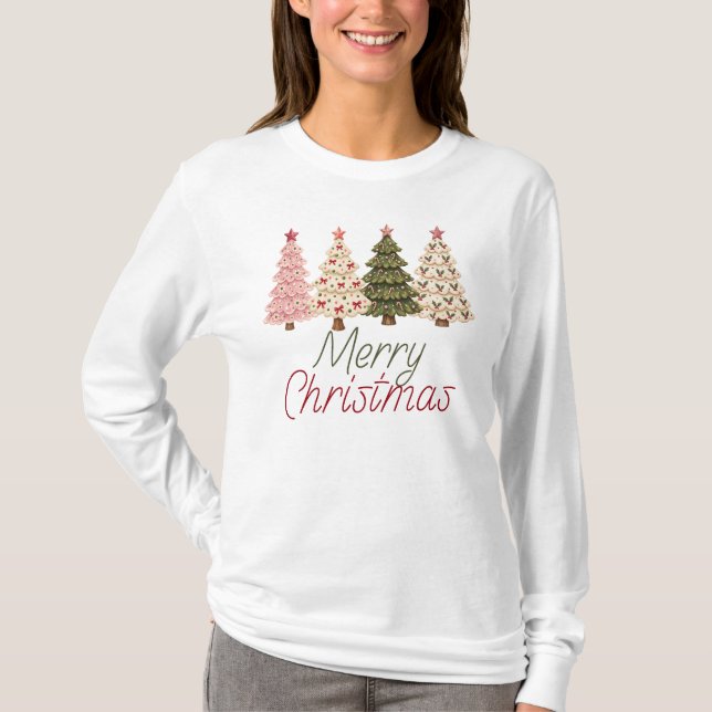 God Jul, Julgranar T Shirt (Framsida)