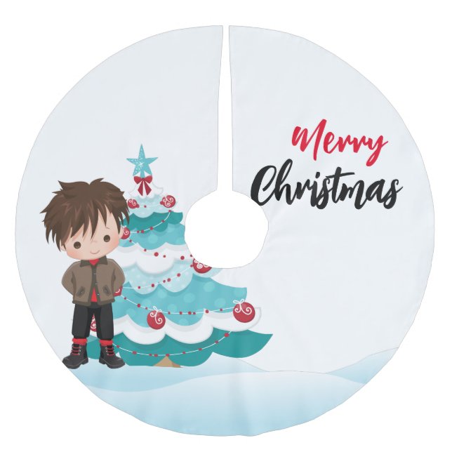 God jul julgransmatta borstad polyester (Framsidan)