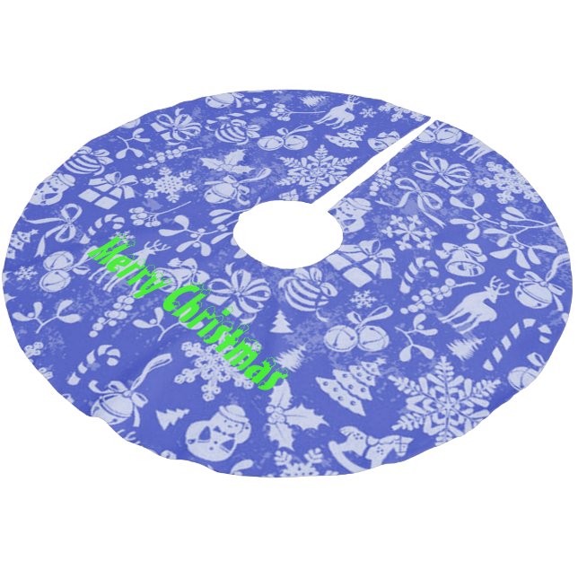 God jul julgransmatta borstad polyester (Vinklad)