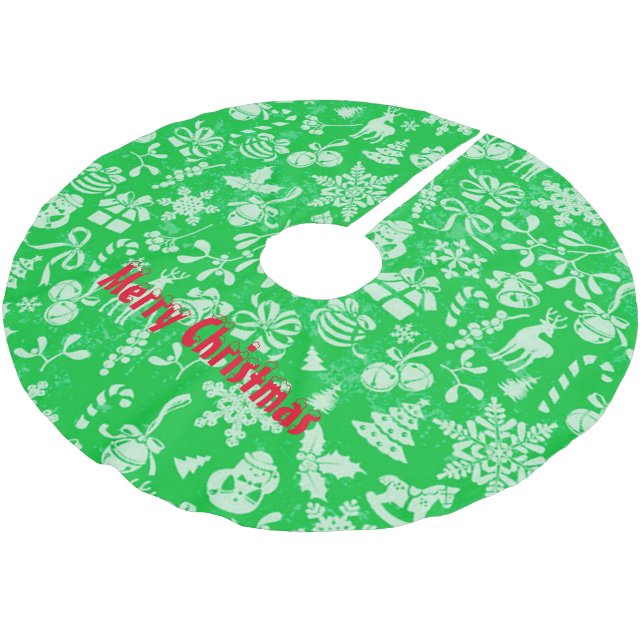 God jul julgransmatta borstad polyester (Vinklad)