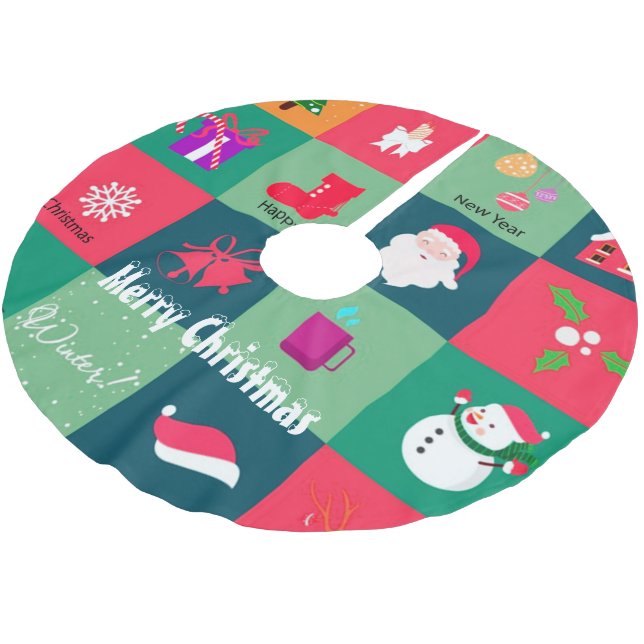 God jul julgransmatta borstad polyester (Vinklad)