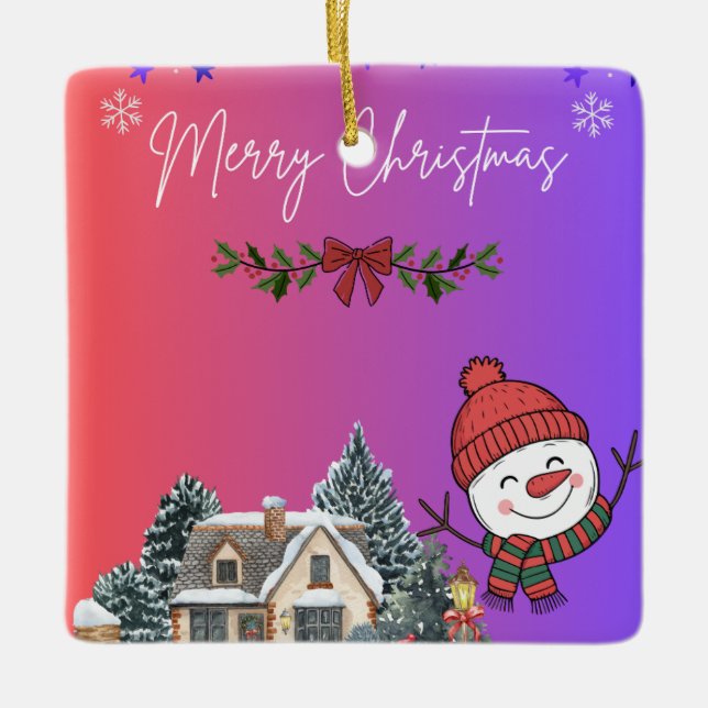 God Jul  Julgransprydnad Keramik (Framsida)