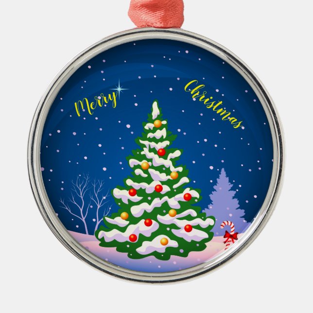 God jul julgransprydnad metall (Framsidan)
