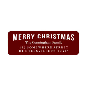God jul Julhälsningar Returadress Etikett