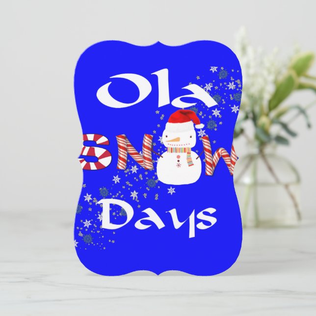 God jul julklapp för fast hälsning i Snögubbe Kort (Stående Fram)