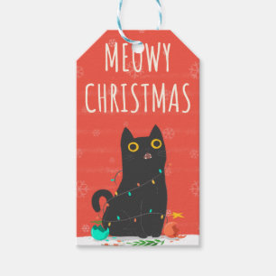 God jul, julklapp i Kattunge Märkre Presentetikett