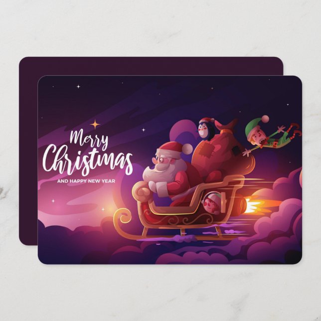 God jul julkort (Fram/baksida)