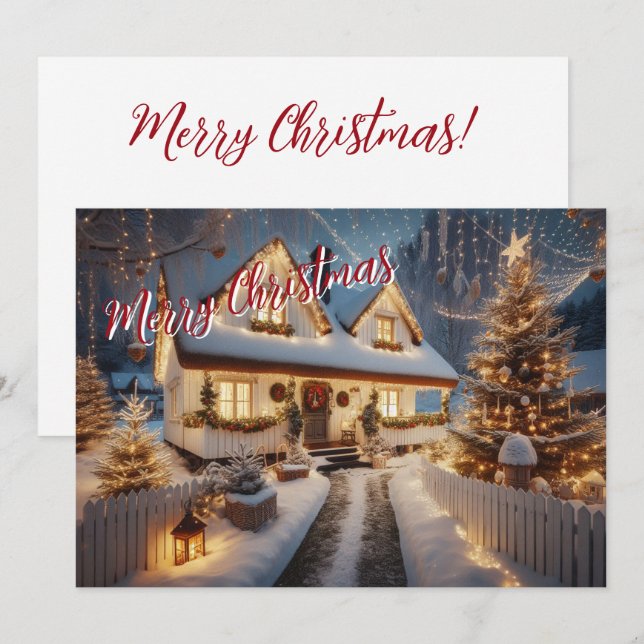 God Jul Julkort (Fram/baksida)