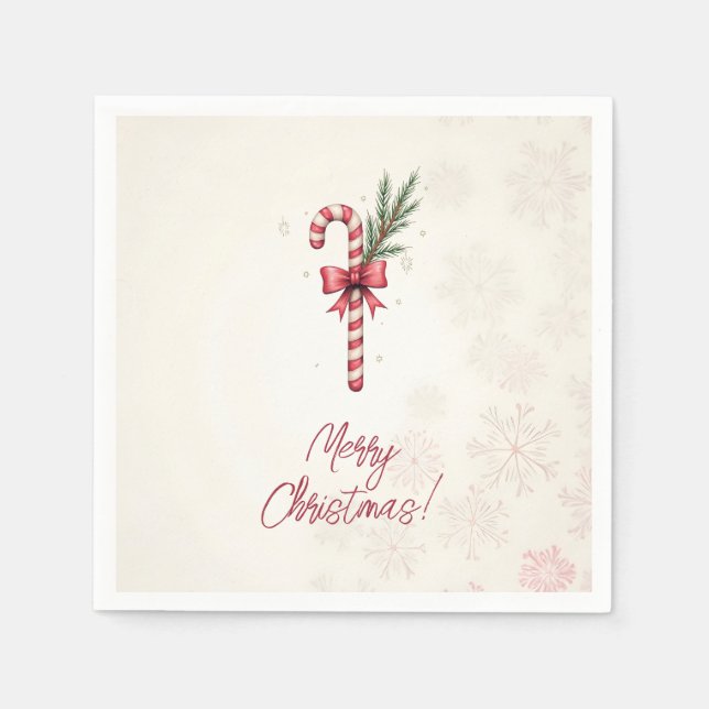 God jul! Julkort. Julgodis Pappersservett (Framsidan)