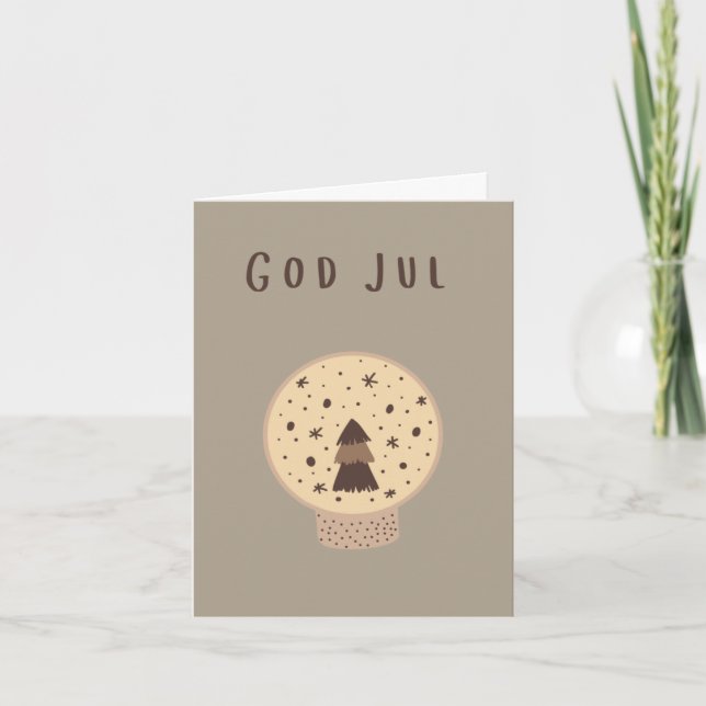 God jul (julkort) Svenska julen Kort (Framsida)