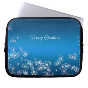 God jul. Julsnöflingortextur Laptop Fodral
