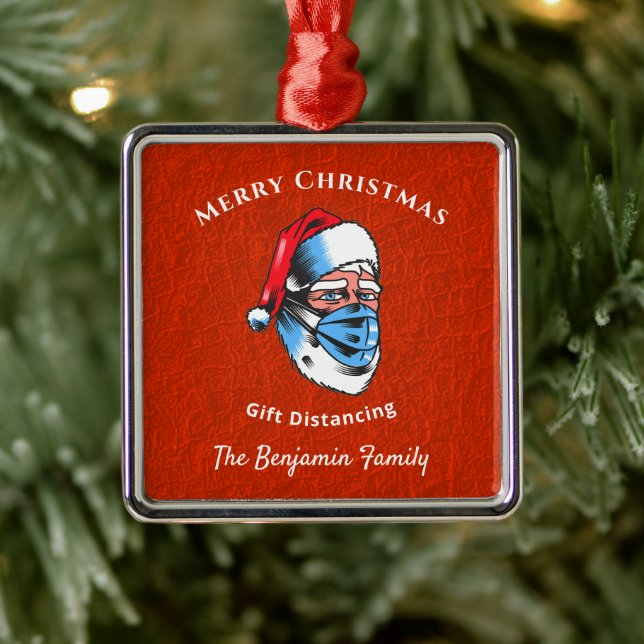 God jul Jultomten Ansikte Mask Julgransprydnad Metall (Träd)