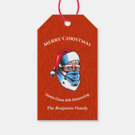 God jul Jultomten Ansikte Mask Personalize Presentetikett