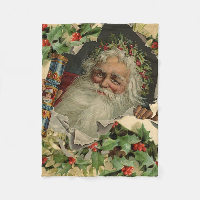 God jul Jultomten Antique Classic Fleecefilt (Framsidan)