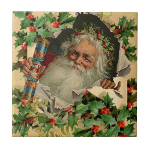 God jul Jultomten Antique Classic Kakelplatta