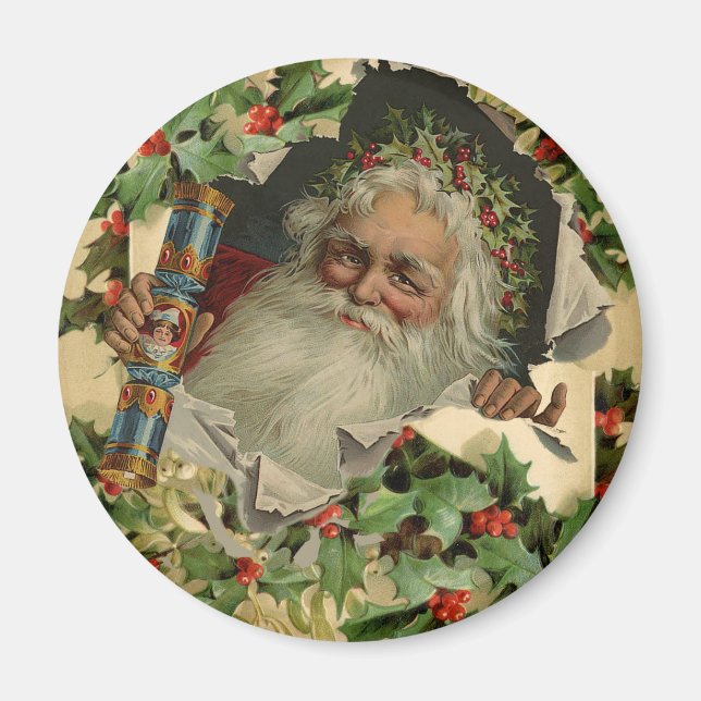 God jul Jultomten Antique Classic Magnet (Framsidan)