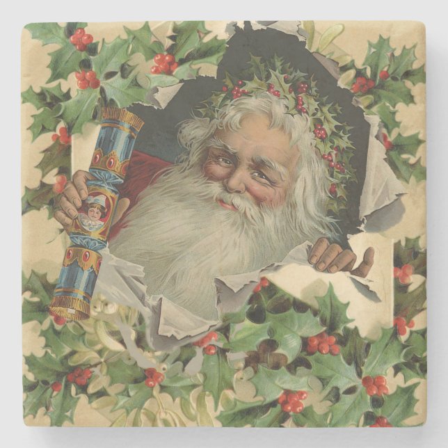 God jul Jultomten Antique Classic Stenunderlägg (Framsidan)